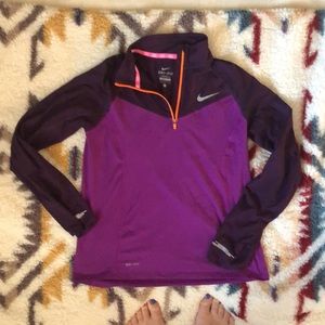 Nike girls dri-fit quarter zip EUC